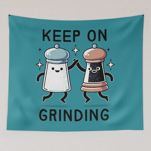 Item preview, Keep On Grinding: Salt & Pepper Duo designed and sold by 1BPDesigns.