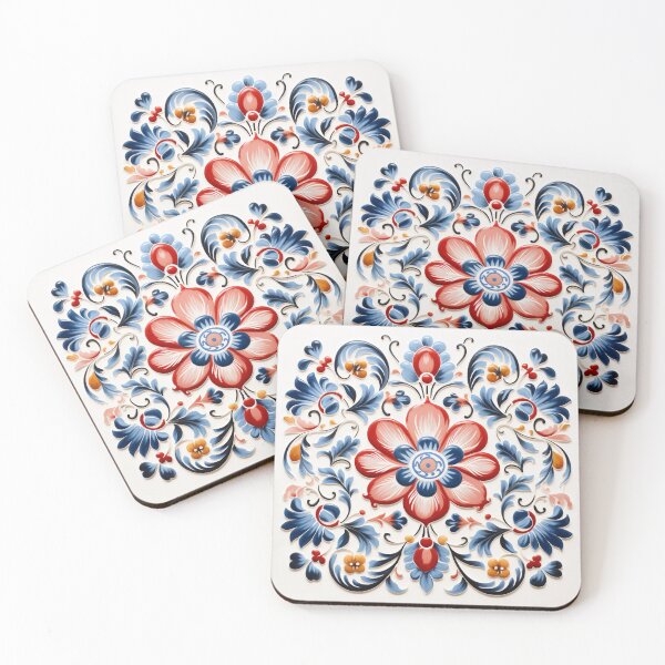 Aperçu de l'œuvre Art floral vibrant norvégien Rosemaling avec un riche héritage créée et vendue par R31bN.