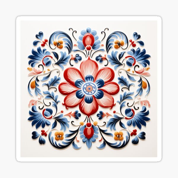 Item preview, Norwegian Rosemaling Vibrant Floral Art with a Rich Heritage designed and sold by R31bN.