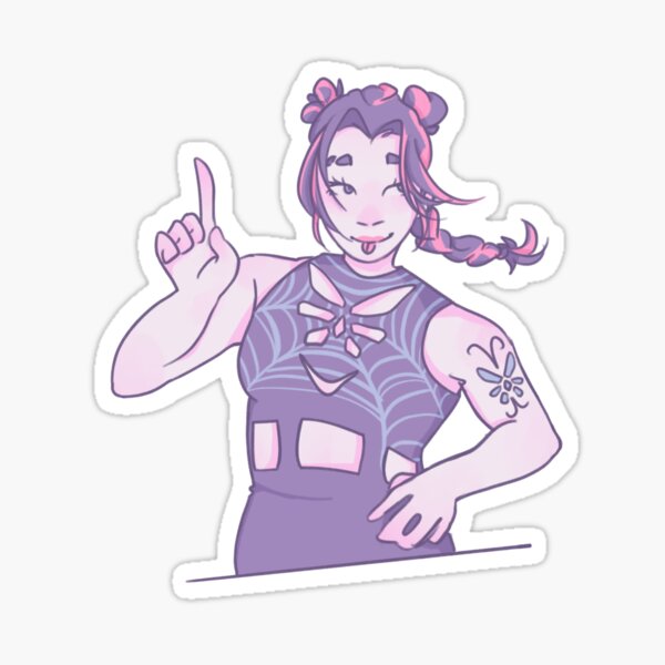 Jolyne purple Sticker