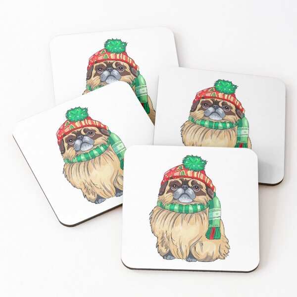 Item preview,  Smiling Shitzu,  Lap-dog dog in winter clothes. Winston Art Print designed and sold by Anastasiia Yurevych.