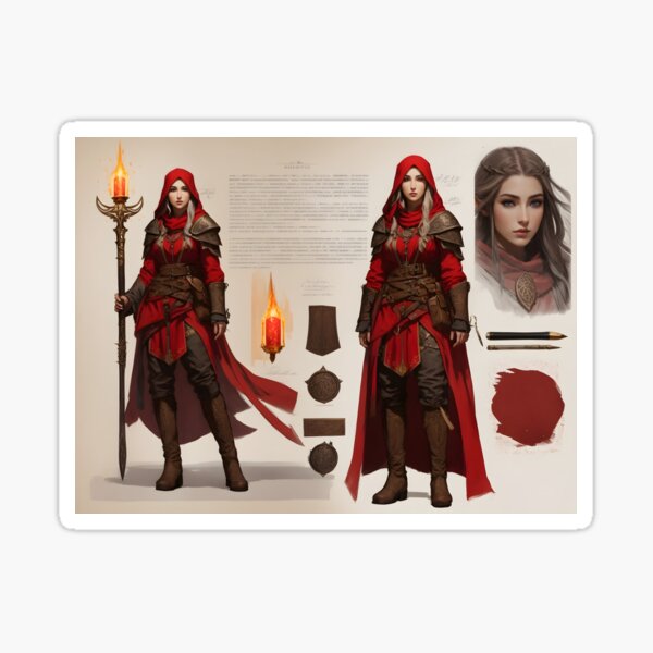 Item preview, red cape girl designed and sold by InnovaDigital.