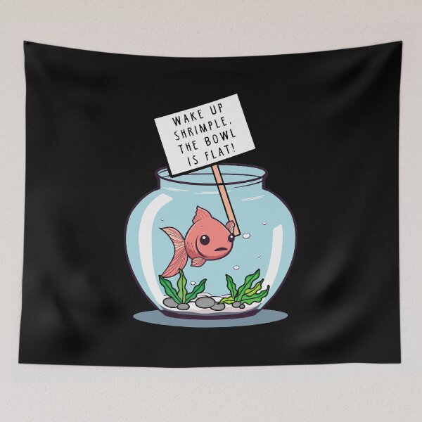 Item preview, Flat Earth Fish Bowl Pun Dad Joke Men Women Funny Graphic designed and sold by KsuAnn.