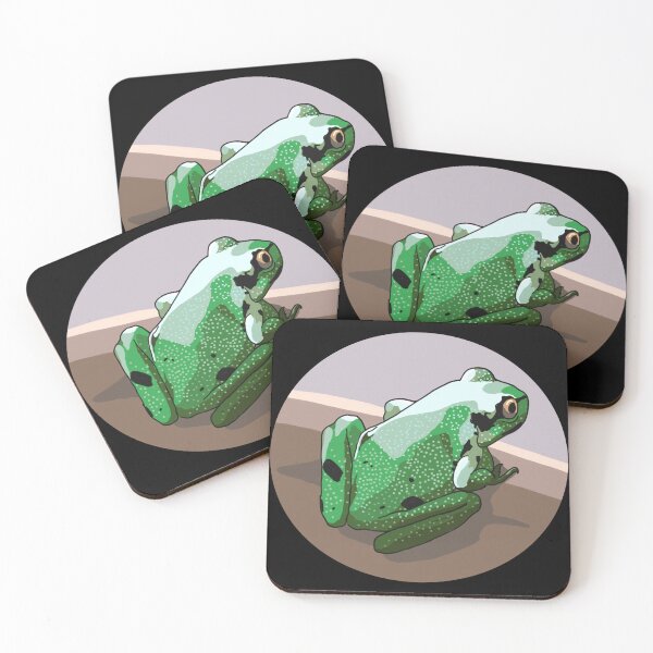 Artikelvorschau, Kleiner grüner Frosch mit goldenen Augen | Geschenk für Froschliebhaber entworfen und verkauft von Marian Murdoch.