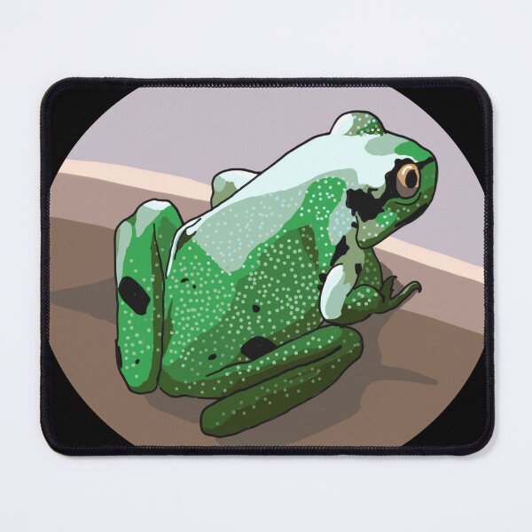 Item preview, Little Green Frog with Gold Eyes | Gift for Frog Lover designed and sold by Marian Murdoch.