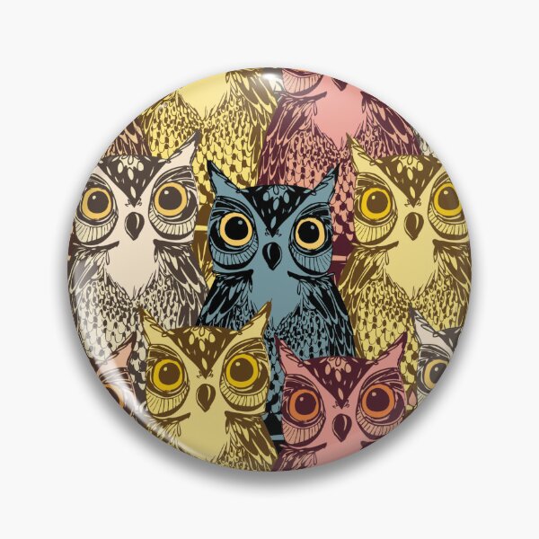 Item preview, Vibrant Hand Drawn Owl Illustration Pattern designed and sold by tanyadraws.