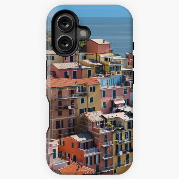 Aperçu de l'œuvre Vue sur la ville falaise de Manarola, l'une des Cinque Terre colorées de la côte ouest italienne créée et vendue par Dolfilms.
