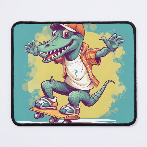 Item preview, Crocodile with Skateboard designed and sold by Artistryyyy.
