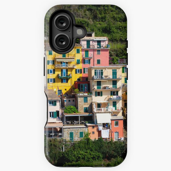 Aperçu de l'œuvre Vue sur la ville falaise de Manarola, l'une des Cinque Terre colorées de la côte ouest italienne créée et vendue par Dolfilms.