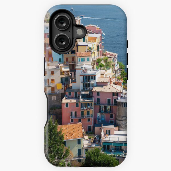 Aperçu de l'œuvre Vue sur la ville falaise de Manarola, l'une des Cinque Terre colorées de la côte ouest italienne créée et vendue par Dolfilms.