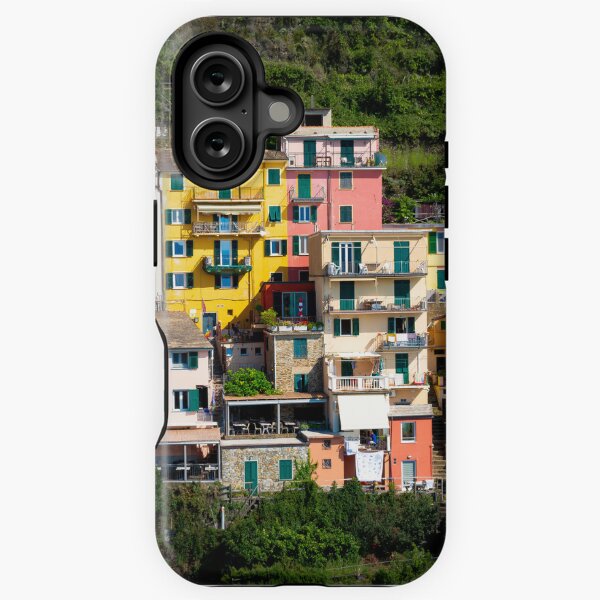 Aperçu de l'œuvre Vue sur la ville falaise de Manarola, l'une des Cinque Terre colorées de la côte ouest italienne créée et vendue par Dolfilms.