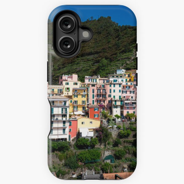 Aperçu de l'œuvre Vue sur la ville falaise de Manarola, l'une des Cinque Terre colorées de la côte ouest italienne créée et vendue par Dolfilms.