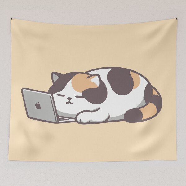 Item preview, Sleepy Tech Cat - UX Designer | Product Designer | UI Designer Stickers designed and sold by PoshPixel.