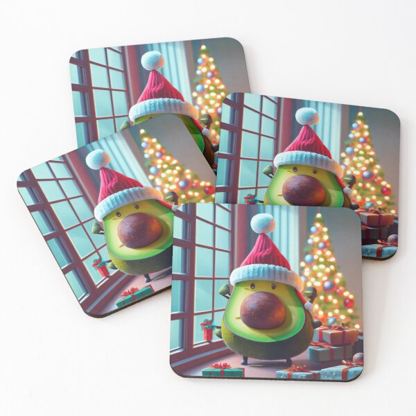 Item preview, Funny fat Christmas avocado in Santa' hat designed and sold by Studio-DesignWw.