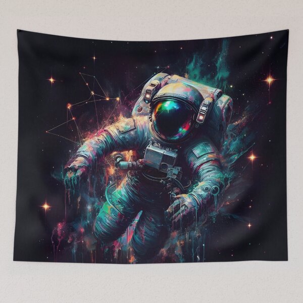 Item preview, Cosmic Dreamscape: Iridescent Astronaut in Space designed and sold by javaoverride.