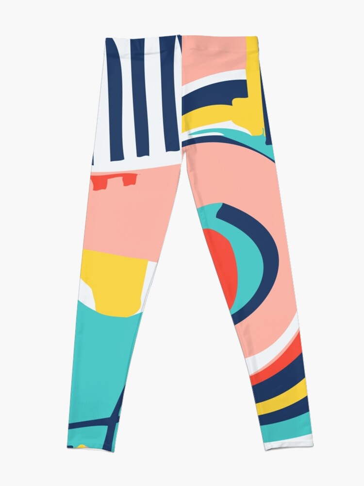 Alternate view of Modern Minimalist Blocking Colors Leggings