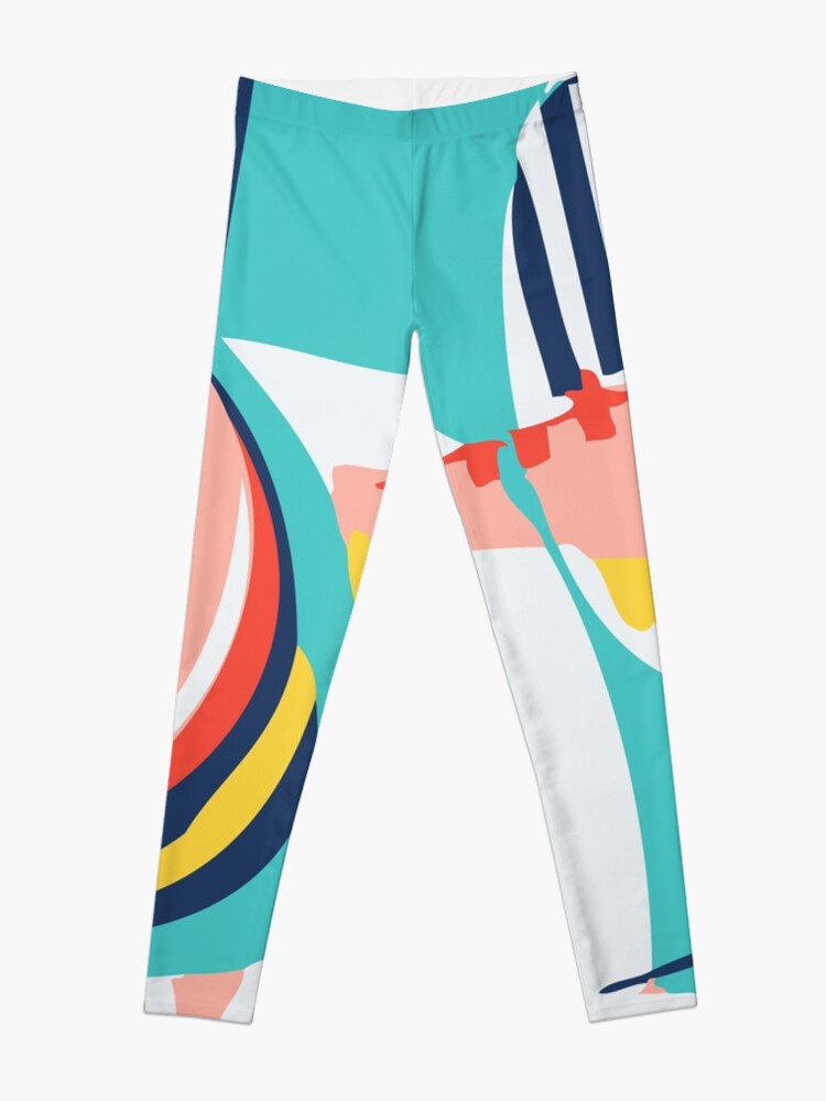 Alternate view of Modern Minimalist Blocking Colors Leggings
