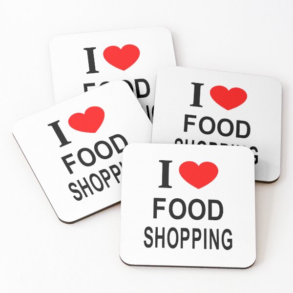 Item preview, I ❤️ FOOD SHOPPING I LOVE FOOD SHOPPING I HEART FOOD SHOPPING designed and sold by usernamenaijan.