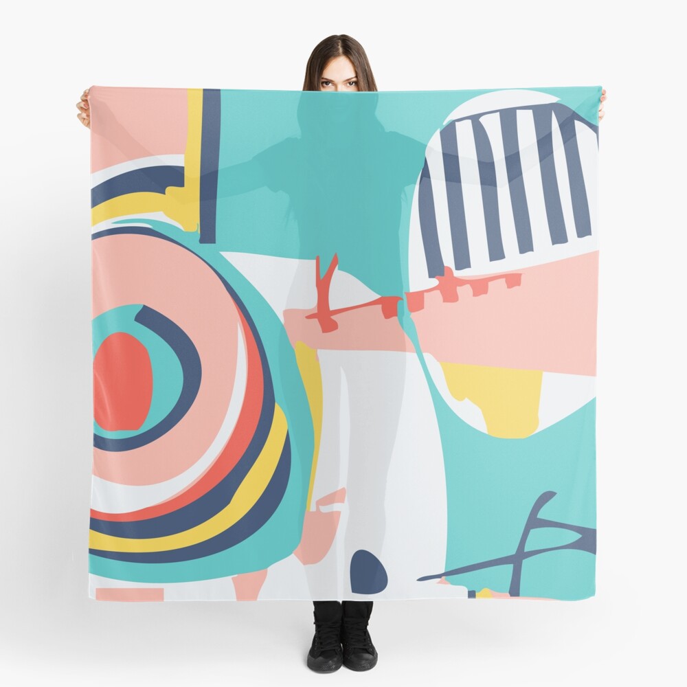 Modern Minimalist Blocking Colors Scarf