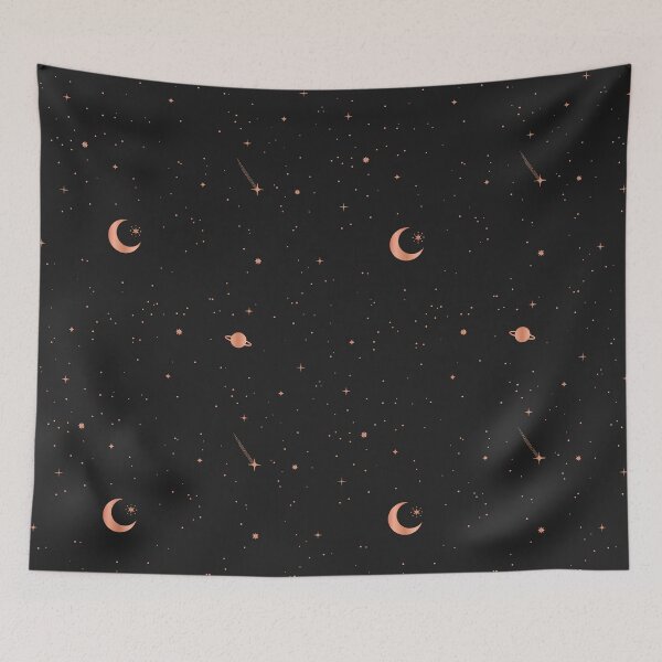 Item preview, Celestial Pattern 04 - Rose Gold & Black designed and sold by Megs Lang.