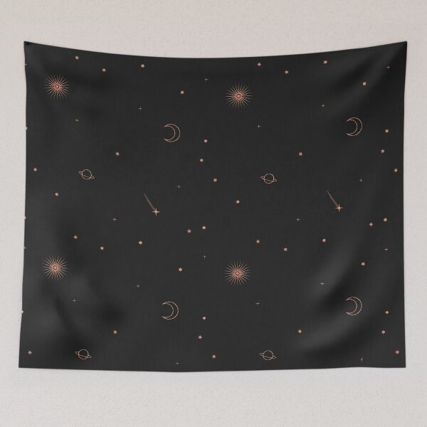 Item preview, Celestial Pattern 05 - Rose Gold & Black designed and sold by Megs Lang.