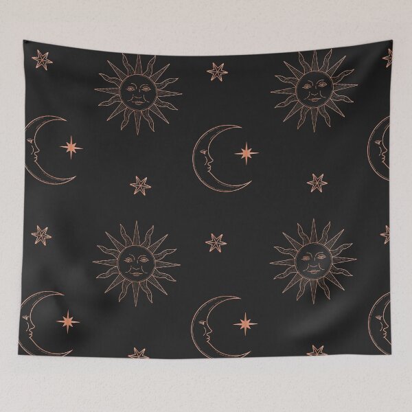 Item preview, Celestial Pattern 06 - Rose Gold & Black designed and sold by Megs Lang.