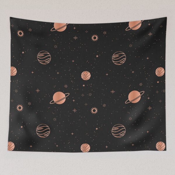 Item preview, Celestial Pattern 09 - Rose Gold & Black designed and sold by Megs Lang.