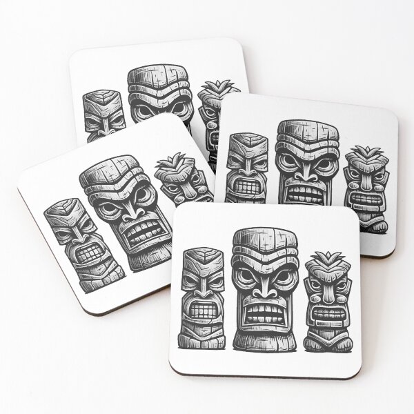 Item preview, Three Tiki Statues - Freaky Tiki Time designed and sold by VelvetRoom.