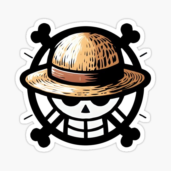 StrawHat Flag and Mask and more to decorate your room , buy and join the  Straw Hat crew Sticker for Sale by Alluka Brand