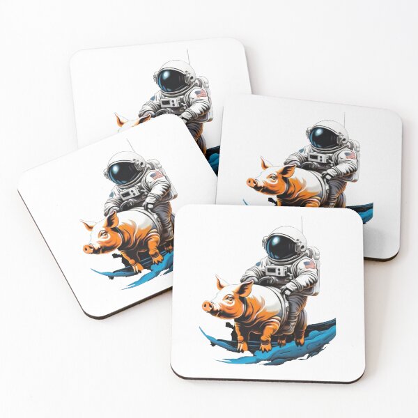 Item preview,  astronaut riding a pig in space designed and sold by Karaz's Animal Kingdom.