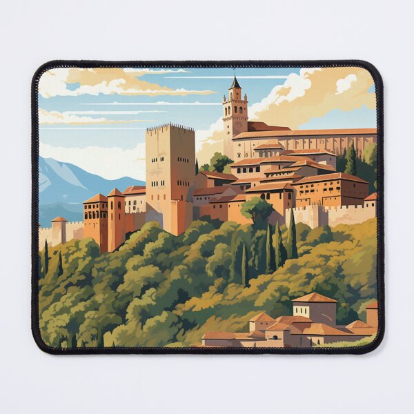 Item preview, A Vintage Travel Illustration of Granada - Spain  designed and sold by GoodOldVintage.
