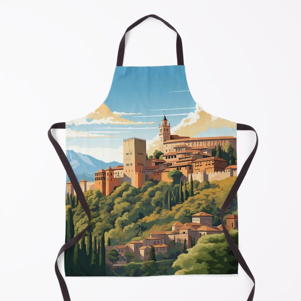 Item preview, A Vintage Travel Illustration of Granada - Spain designed and sold by GoodOldVintage.