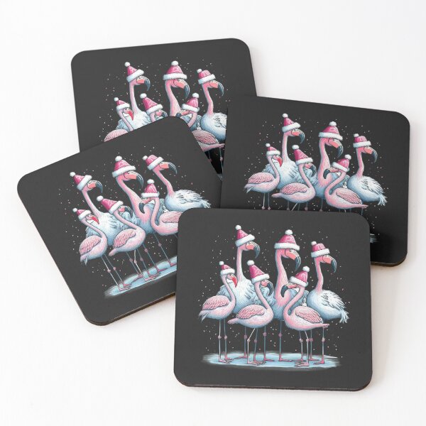 Item preview, Flamingos Christmas Sticker designed and sold by LionessLove.