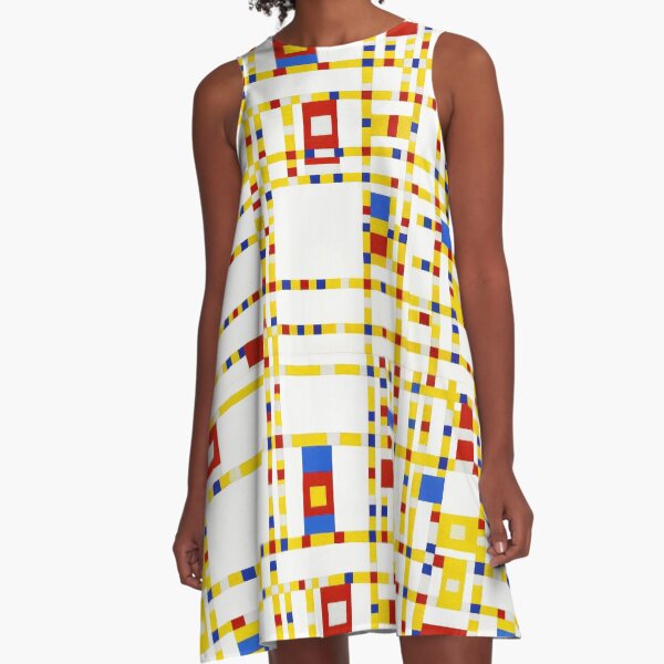 Mondrian Abstract Art A-Line Dress