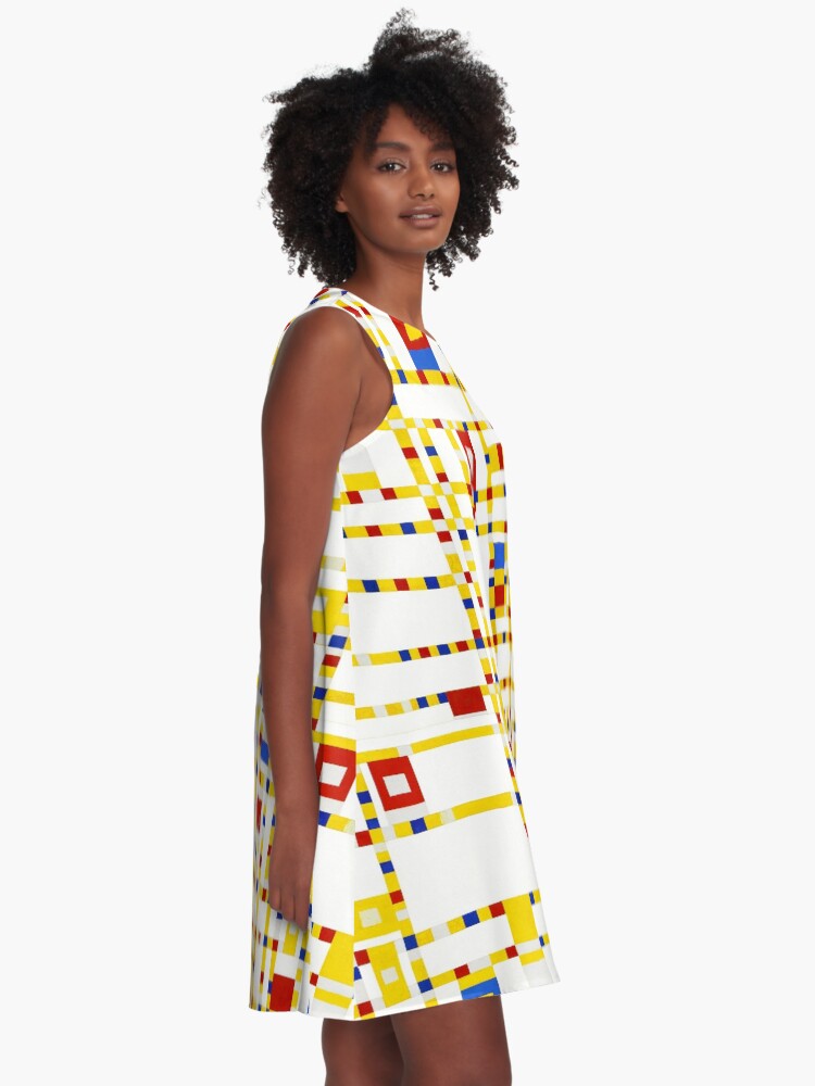 Alternate view of Mondrian Abstract Art A-Line Dress