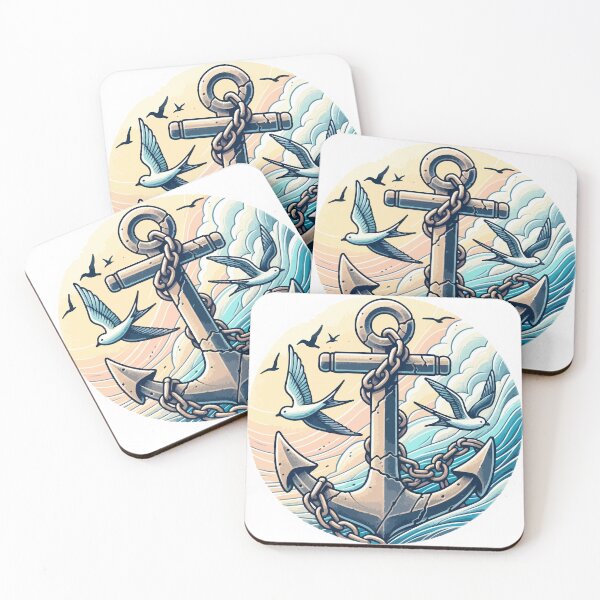 Item preview, Anchor Amidst Birds and Turbulent Waves designed and sold by OniumEth.