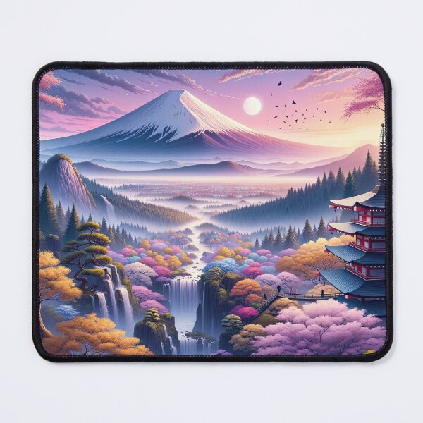 Item preview, Tranquil Dawn at Mystic Mountain: Japan's Serene Beauty designed and sold by RyanBelandres.