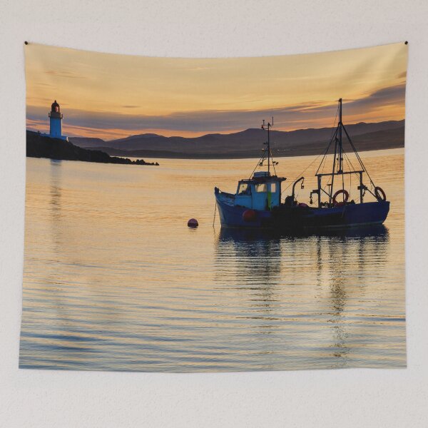 Item preview, Fishing Cutter at Dawn designed and sold by IslayFineArt.