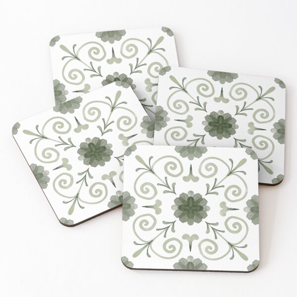 Item preview, Mediterranean Like Tile Design watercolor style Olive designed and sold by OaktreeStudio.