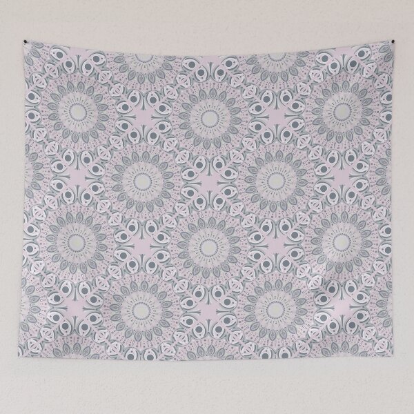 Item preview, Intangible Sunlit Snowflake Blush Dot Mandala Diamond Tile designed and sold by Triplicate Limited.