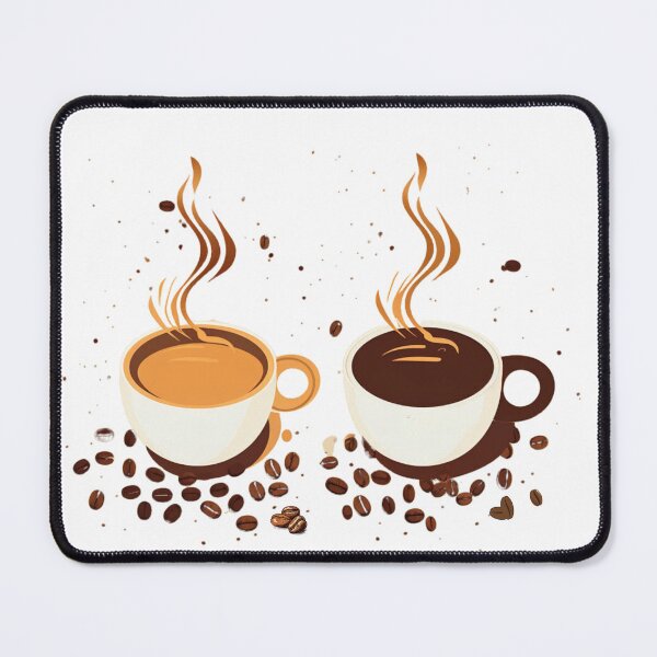 Item preview, Coffee-themed graphic with steaming coffee cups, coffee beans designed and sold by warayut.