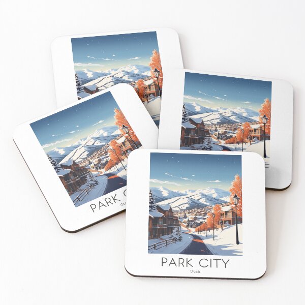Item preview, A Vintage Travel Illustration of Park City - Utah - US designed and sold by GoodOldVintage.