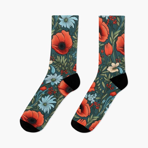Item preview, Red Poppies Watercolor Pattern #3 designed and sold by NatureSight.