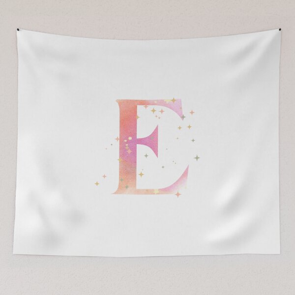 Artikelvorschau, Buchstabe E Monogramm rosa Aquarell entworfen und verkauft von iRenza.