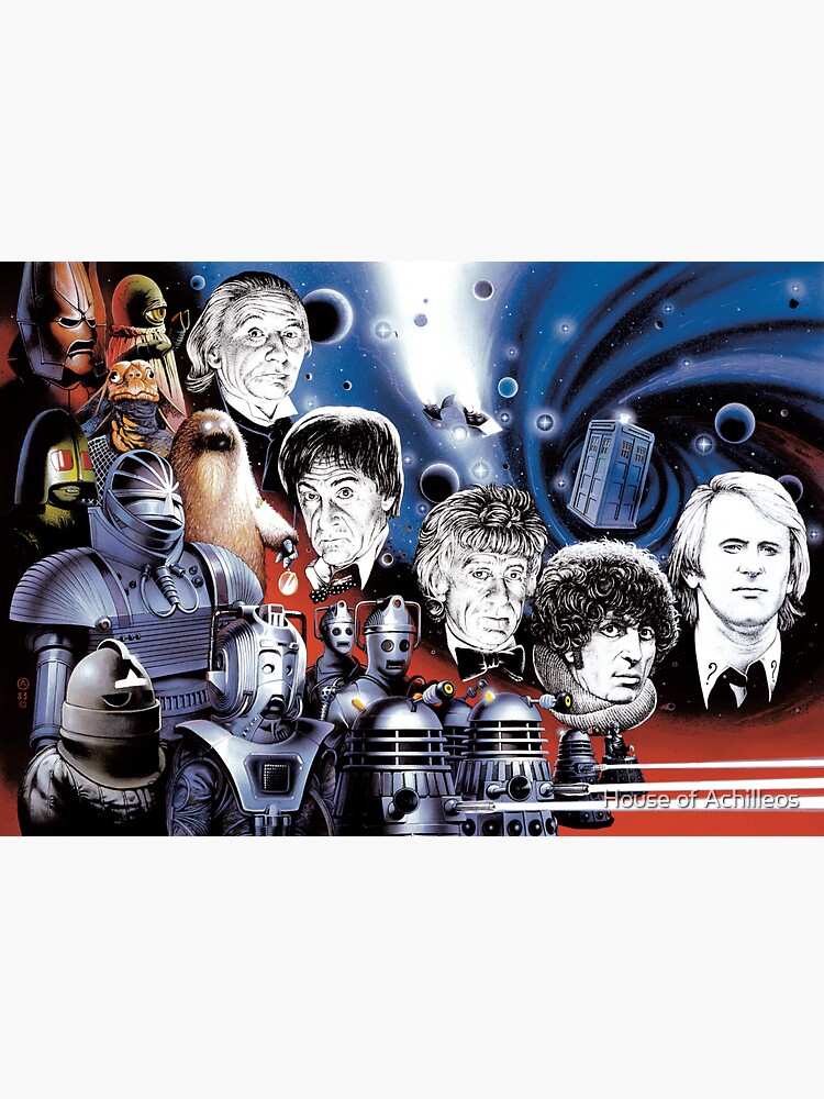 Artwork view, The Five Doctors 20th Anniversary designed and sold by House of Achilleos