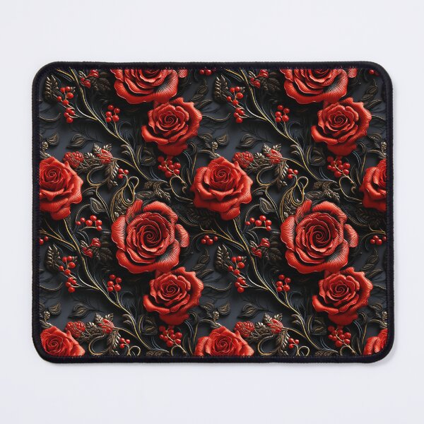 Item preview, Embroidered Gothic Red Roses Pattern #1 designed and sold by NatureSight.
