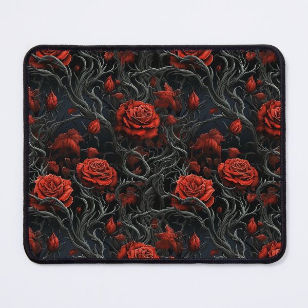 Item preview, Embroidered Gothic Red Roses Pattern #2 designed and sold by NatureSight.