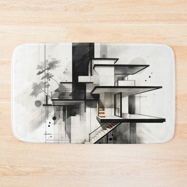 Item preview, Explore "Simplistic & Minimalistic Japanese House" Architecture with a Bauhaus Touch designed and sold by ArtificialGenes.