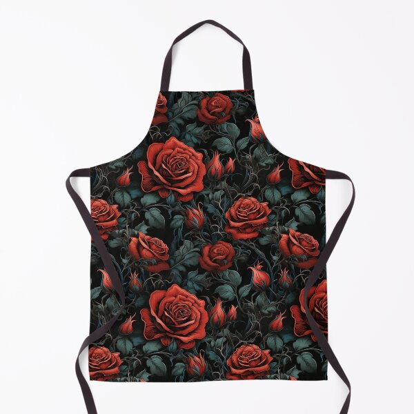 Item preview, Embroidered Gothic Red Roses Pattern #3 designed and sold by NatureSight.