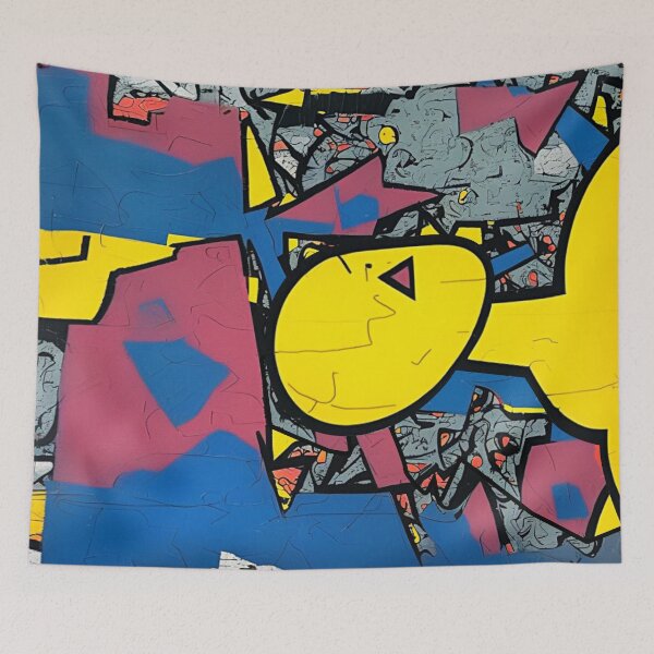Item preview,  Yellow man face of reality art pattern | illogical designed and sold by ShabayekShop.